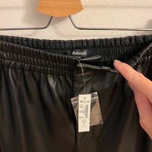 Vegan Leather Track Trousers